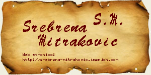 Srebrena Mitraković vizit kartica